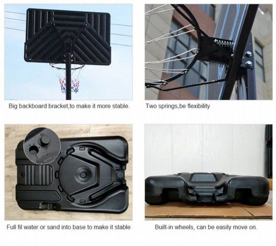 מתקן סל עד גובה 3.05 מטר מקצועי לחצר DUNK PRO M019